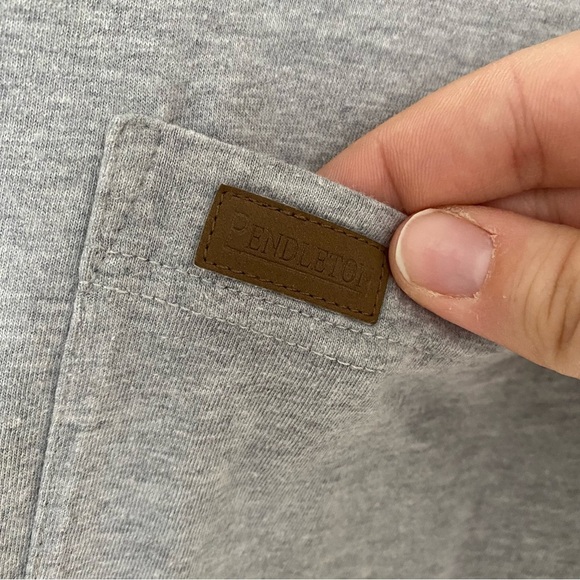 Pendleton Men’s Short Sleeve Deschutes Pocket Tee Grey Basic Tee Size Medium - Picture 4 of 7